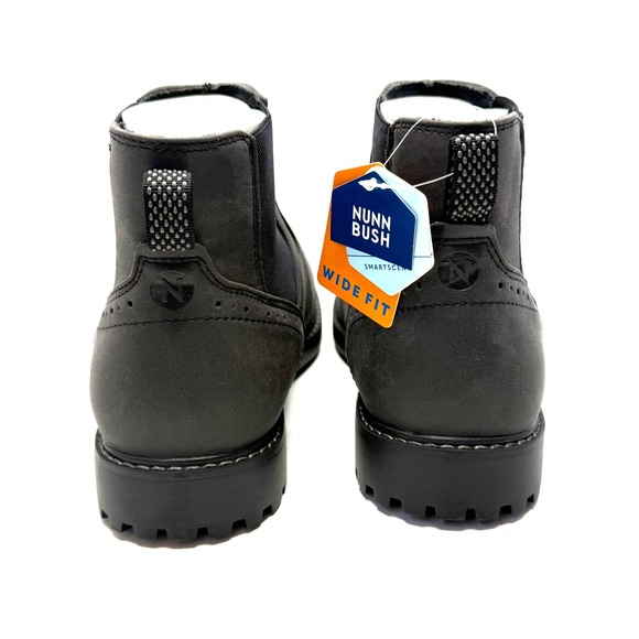 Nunn Bush Men's Delton Plain Toe Chelsea Boots Black Size 10.5W NWT/BOX - Picture 8 of 10
